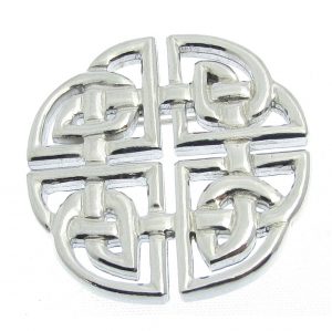 Celtic knotwork brooch in Cornish tin