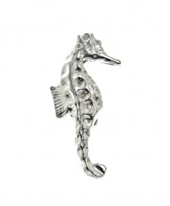 Seahorse brooch cast in Cornish tin