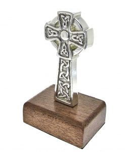 Celtic cross paperweight cast in Cornish tin