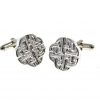 Celtic knotwork cuff links cast in Cornish tin