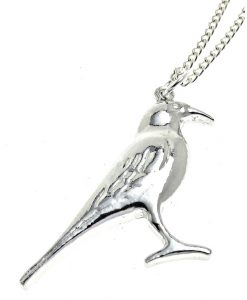 Chough pendant in Cornish tin