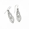 Celtic knotwork earrings cast in Cornish tin