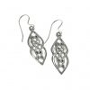 Celtic knotwork earrings cast in Cornish tin