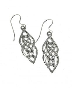 Celtic knotwork earrings cast in Cornish tin