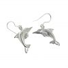 Dolphin earrings cast in Cornish tin
