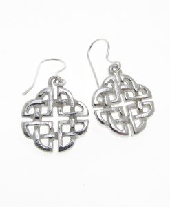 Celtic knotwork earrings cast in Cornish tin