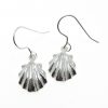 sea shell earrings cast in Cornish tin