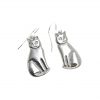 Cat earrings cast in Cornish tin