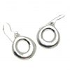 Donut earrings cast in Cornish tin