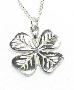 4 leaf clover pendant in Cornish tin