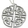 Large celtic knotwork pendant in Cornish tin