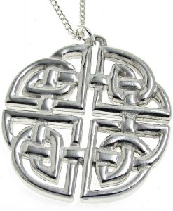 Large celtic knotwork pendant in Cornish tin