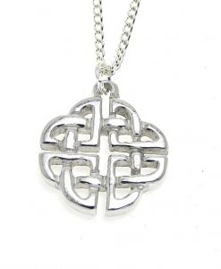 Celtic knotwork pendant cast in Cornish tin