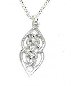 Celtic knot pendant cast in Cornish tin