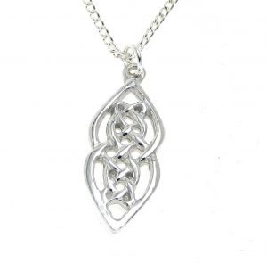 Celtic knot pendant cast in Cornish tin