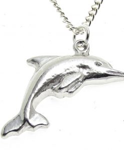 Dolphin pendant cast in Cornish tin