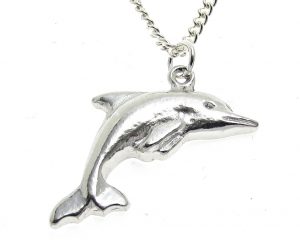 Dolphin pendant cast in Cornish tin