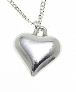 Heart pendant cast in Cornish tin