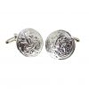 Cornish tin cuff links with swirl pattern