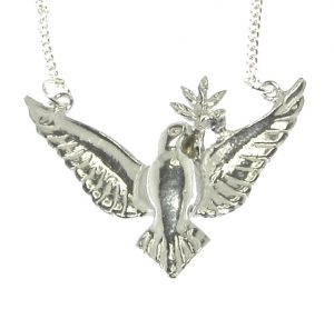 Cornish tin dove pendant