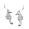 Seahorse earrings in Cornish tin