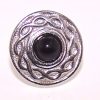 Lapel pin cast in Cornish tin with black agate stone setting