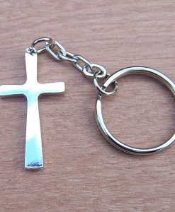 Cross keyring cast in Cornish tin