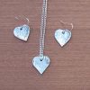 Heart earrings and pendant