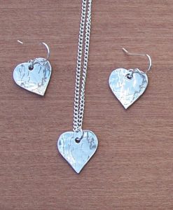 Heart earrings and pendant